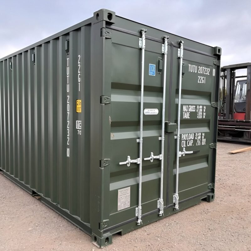 20Ft Shipping Container (One Trip) – Dark Green