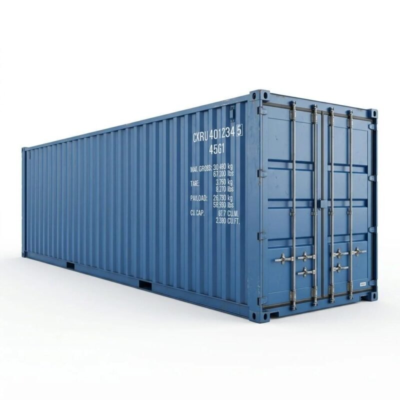 40ft Standard Dry Container – One-Trip – Blue