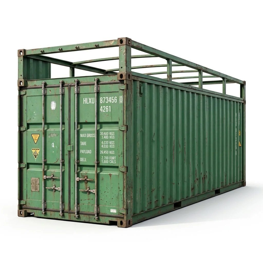40ft Open Top Container – Used – Green