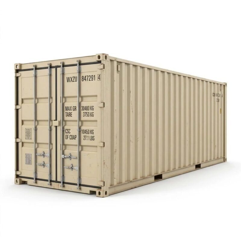 40ft Standard Dry Container – One-Trip – Beige