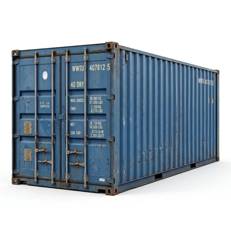 40ft Wind & Watertight Container – Used WWT – Blue