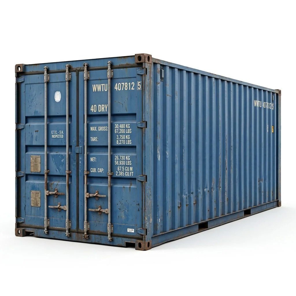 40ft Wind & Watertight Container – Used WWT – Blue