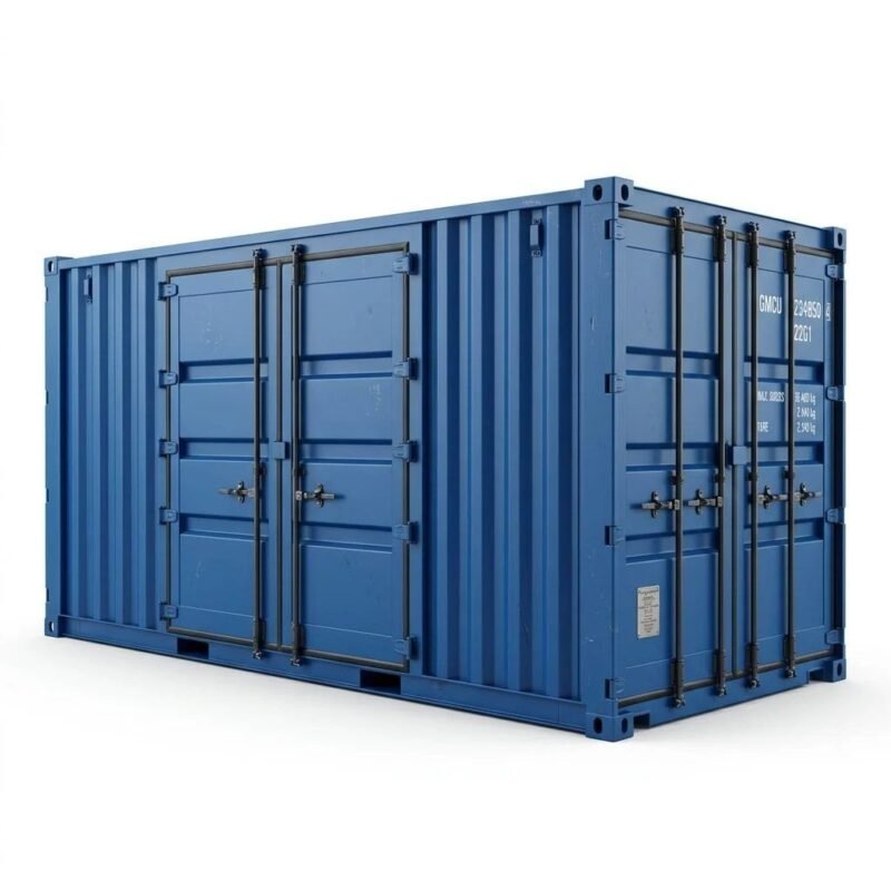20ft Open Side Container – One-Trip – Blue