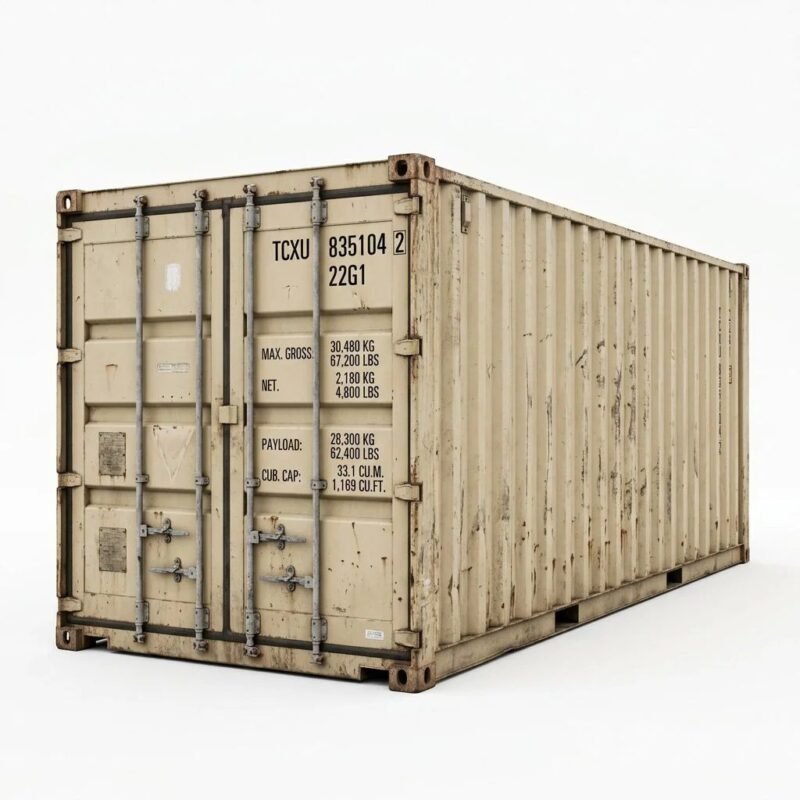 20ft Standard Dry Container – Used Cargo-Worthy – Beige