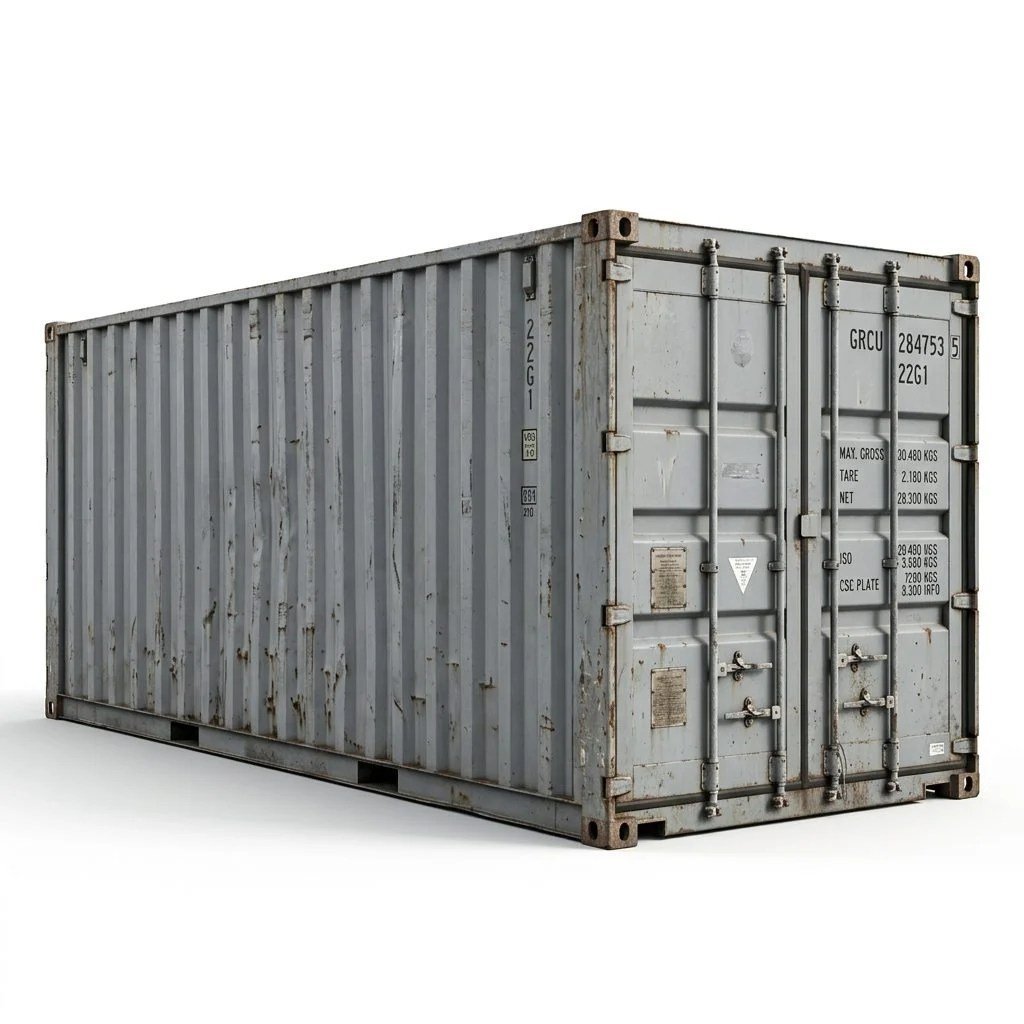 20ft Used Shipping Container – Used – Gray