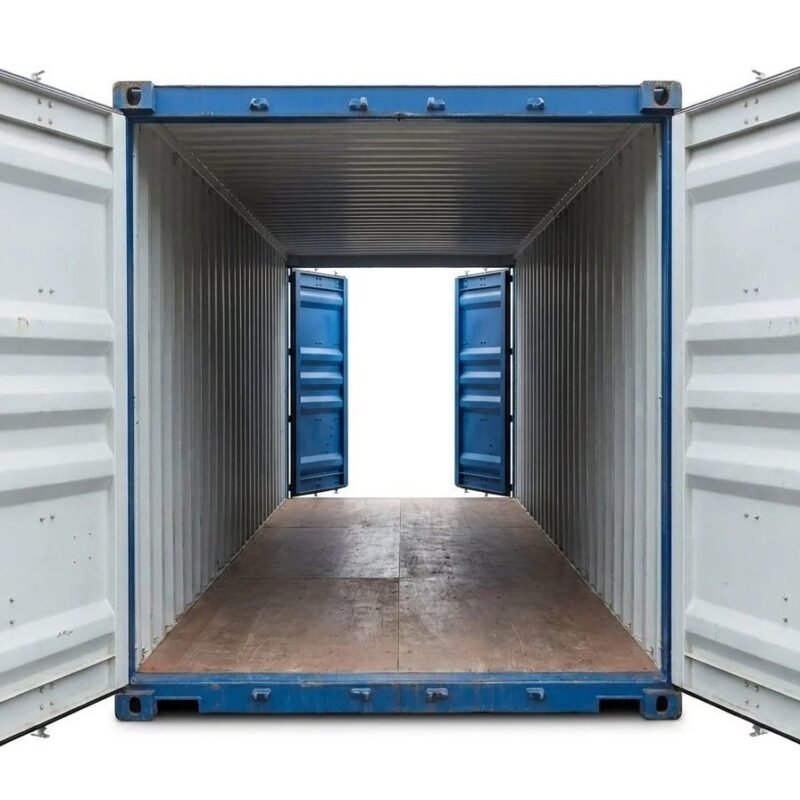 40ft High Cube Double Door Container – One-Trip – Blue