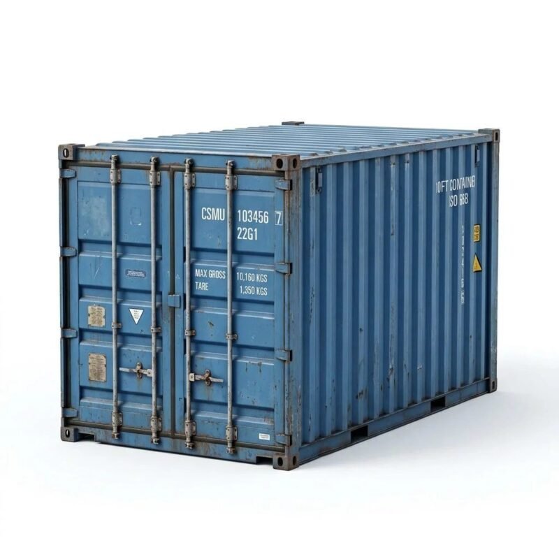 10ft Used Fabricated Steel Storage Container – Used – Blue