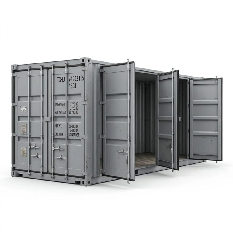 40ft Side Door Multi-Door Container – One-Trip – Gray