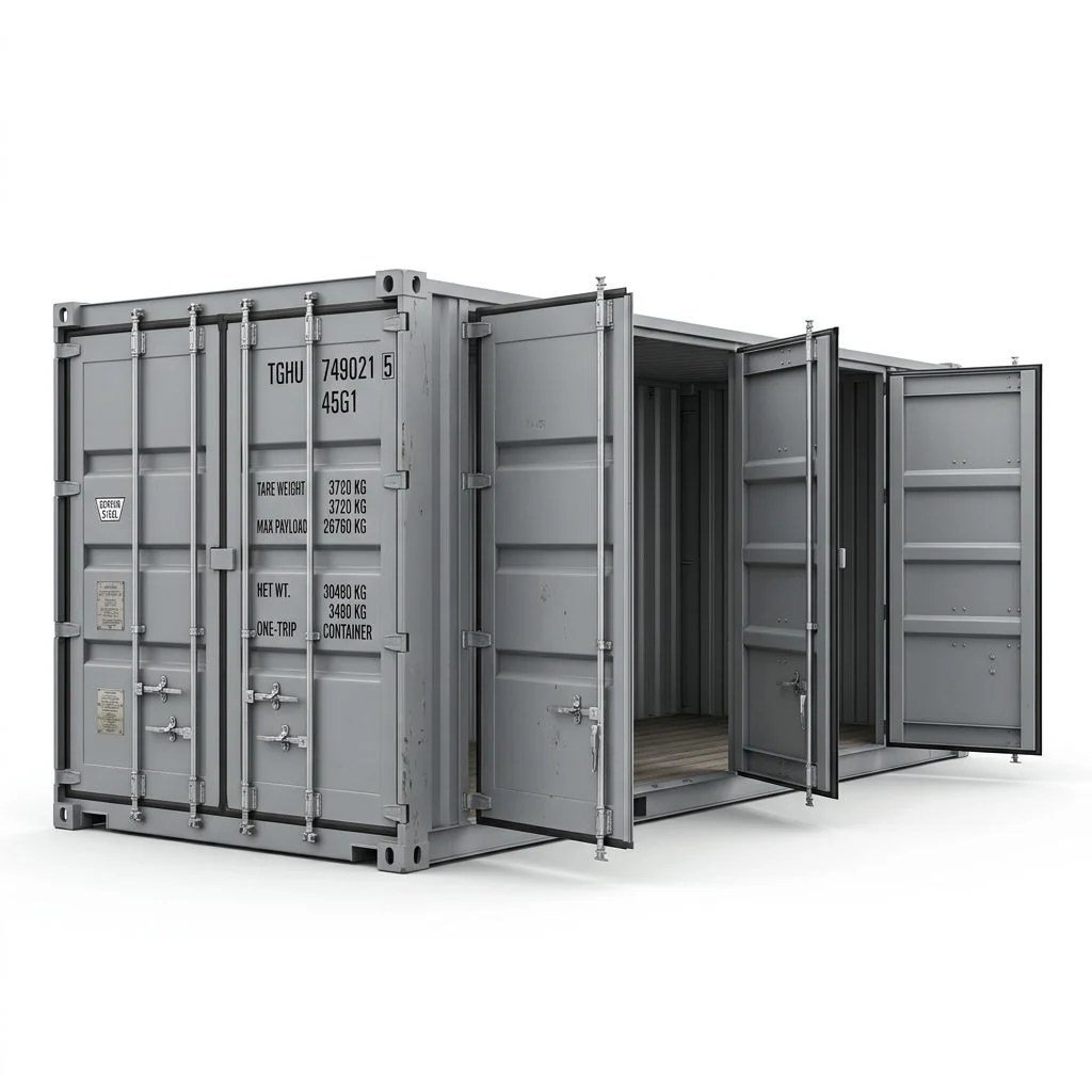 40ft Side Door Multi-Door Container – One-Trip – Gray