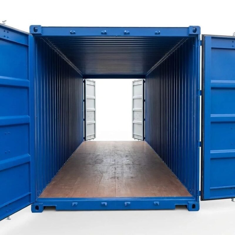 20ft Double Door Tunnel Container – One-Trip – Blue