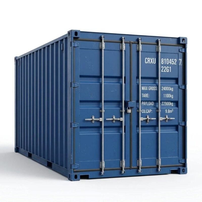 8ft Standard Shipping Container – One-Trip – Blue