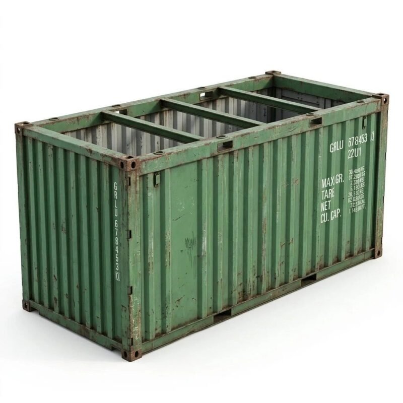 20ft Open Top Container – Used – Green