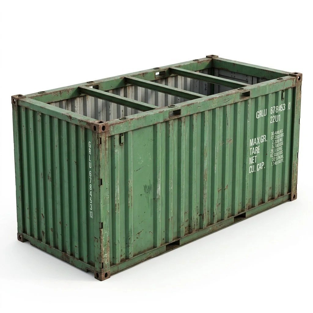 20ft Open Top Container – Used – Green