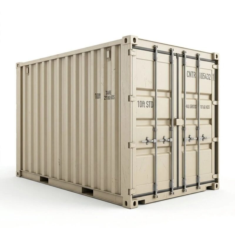 10ft Standard Shipping Container – One-Trip – Beige