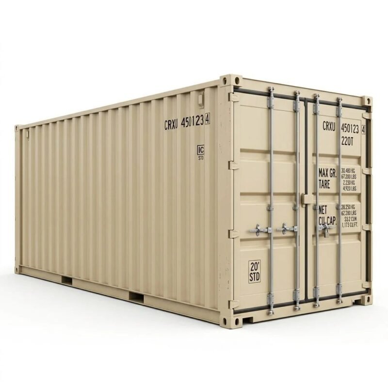 20ft Standard Dry Container – One-Trip – Beige