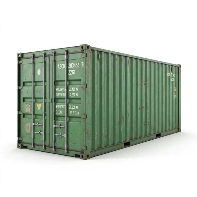 20ft Wind & Watertight Container – Used WWT – Green