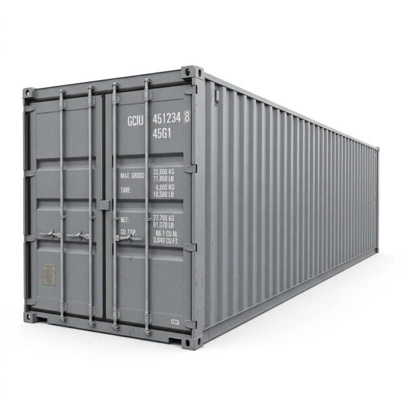 45ft High Cube Container – One-Trip – Gray