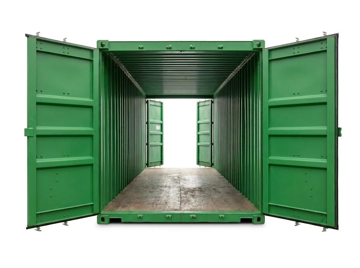 20ft Double Door Tunnel Container – One-Trip – Green