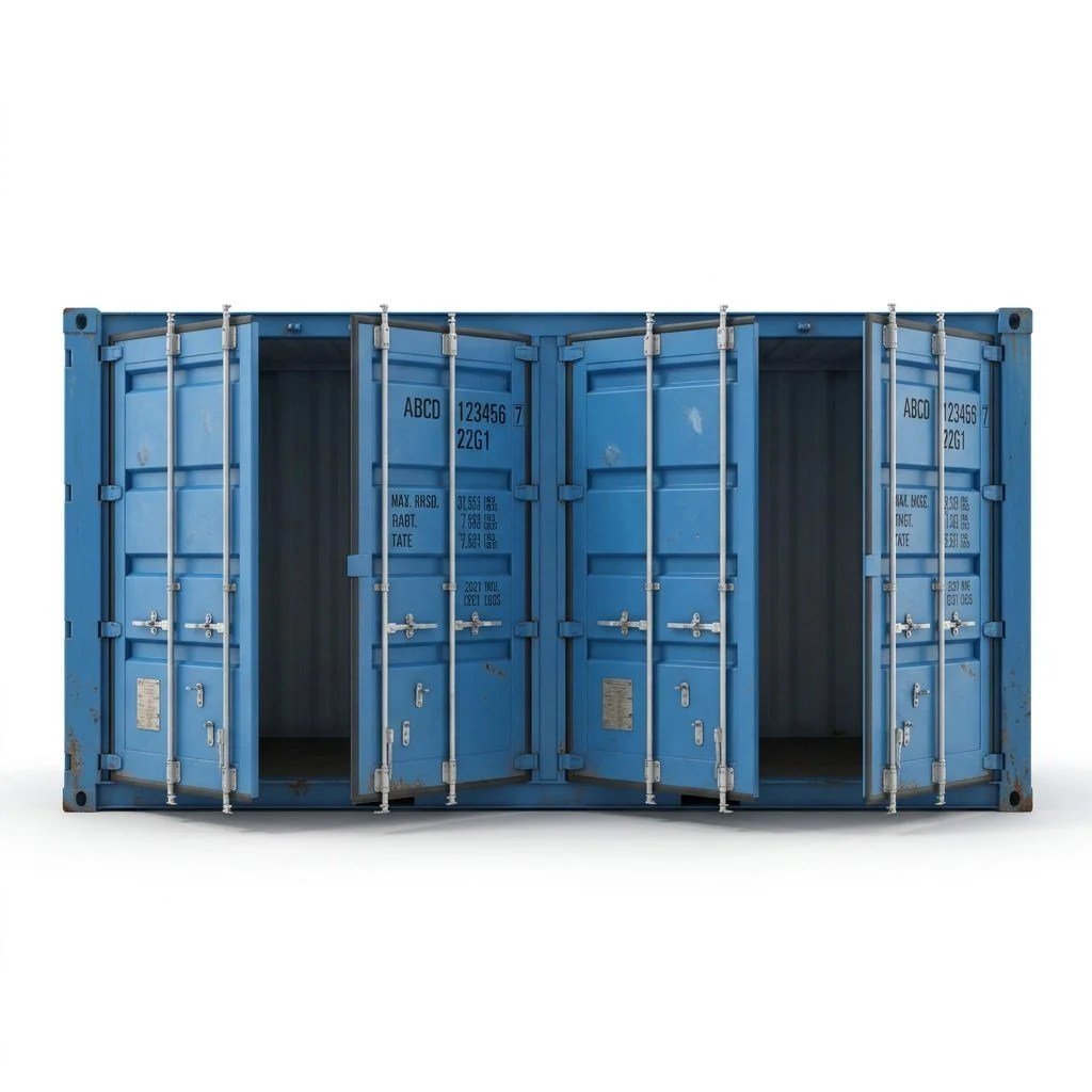 20ft Open Side Container – One-Trip – Blue