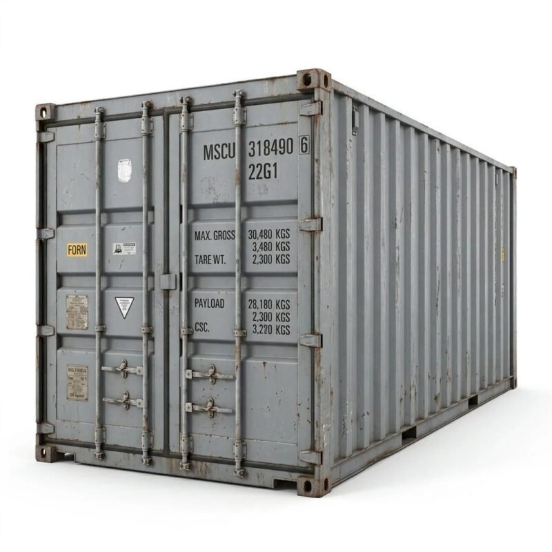 20ft Standard Dry Container – Used Cargo-Worthy – Gray