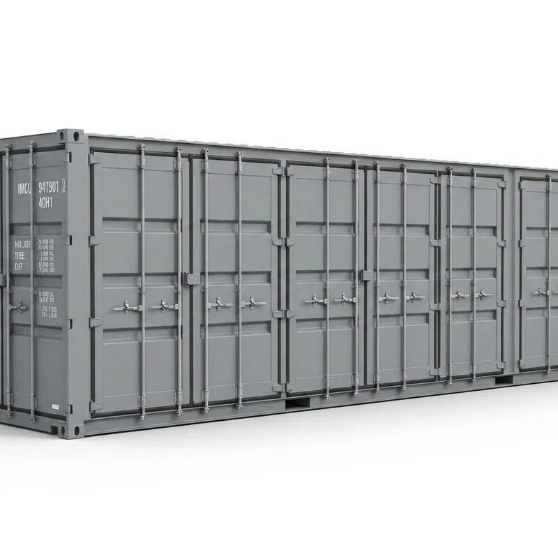 40ft High Cube Open Side Container – One-Trip – Gray