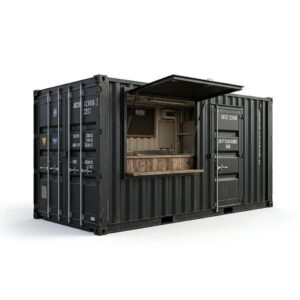 20ft Container Bar Concession Container – Converted – Black