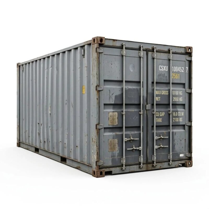 10ft Standard Shipping Container – Used – Gray
