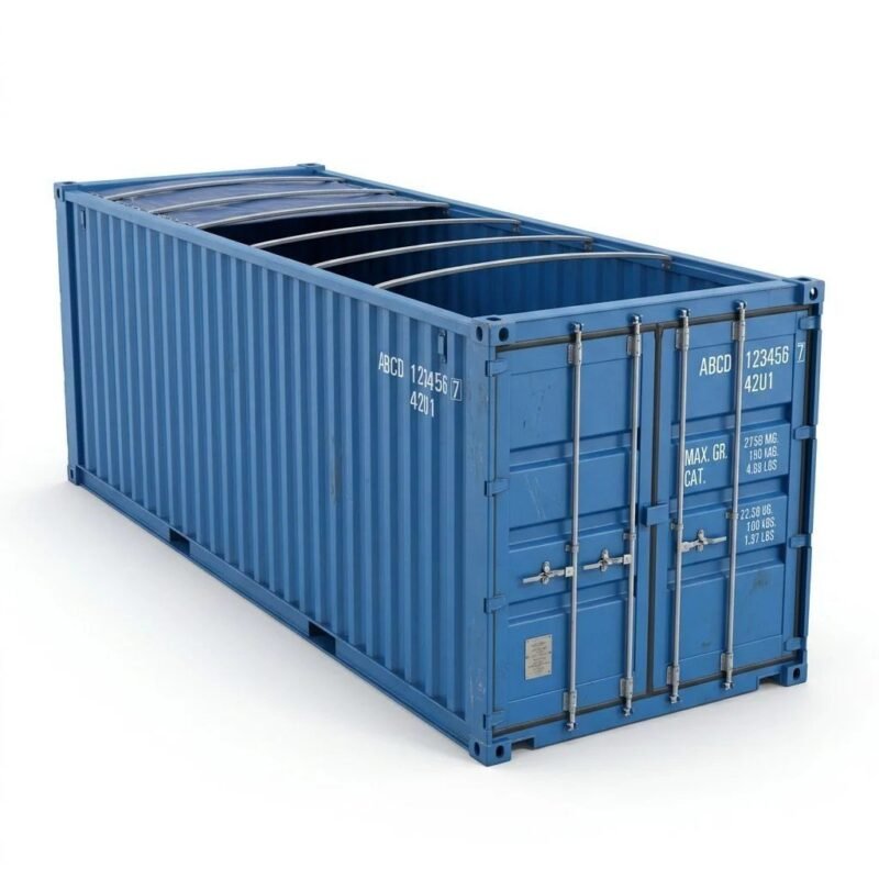40ft Open Top Container – One-Trip – Blue