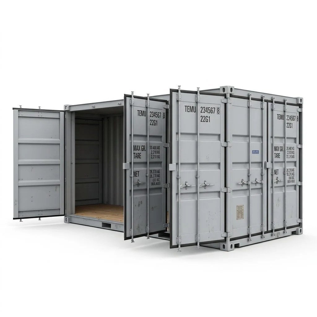 20ft 2-Door Side Opening Container – One-Trip – Gray