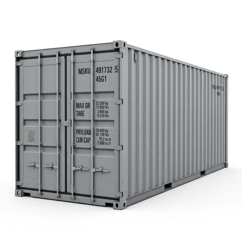 40ft High Cube Container – One-Trip – Gray