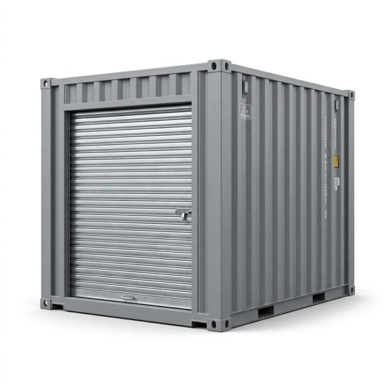 10ft Storage Container with Roll-Up Door – Modified – Gray