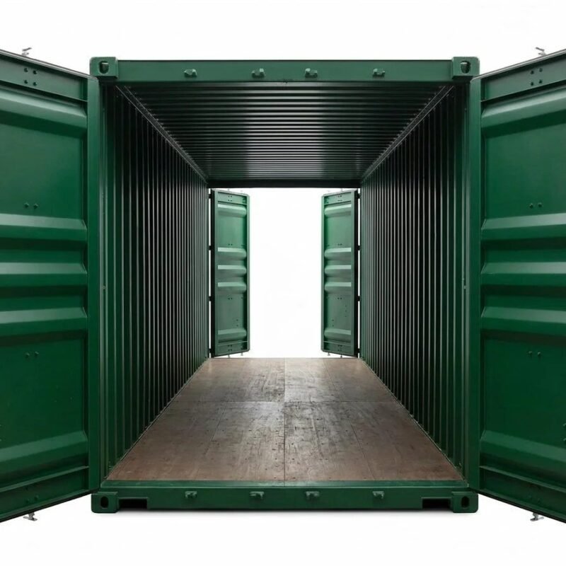 40ft High Cube Tunnel Container – One-Trip – Green